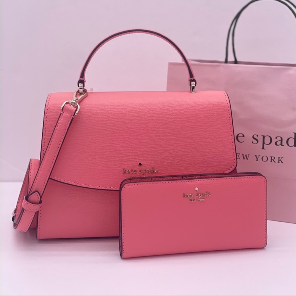 kate spade Pink Leather Satchel and Wallet Set nwot